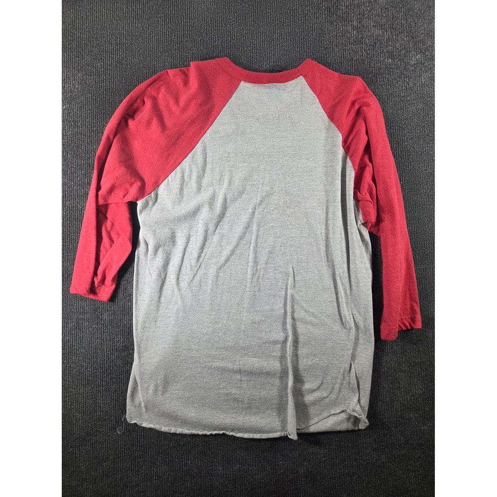 Tultex Alabama Roll Tide Roll Raglan Baseball Tee Gray Red Large 2427 - Picture 4 of 5